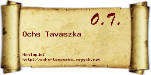 Ochs Tavaszka névjegykártya